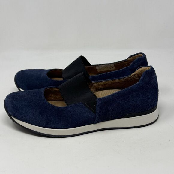 Vionic Cadee Loafers Womens 10 W Wide Blue Suede Mary Jane Slip On Shoes - Picture 2 of 16